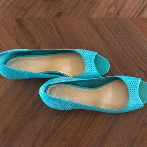 Cole Haan peep toe flats